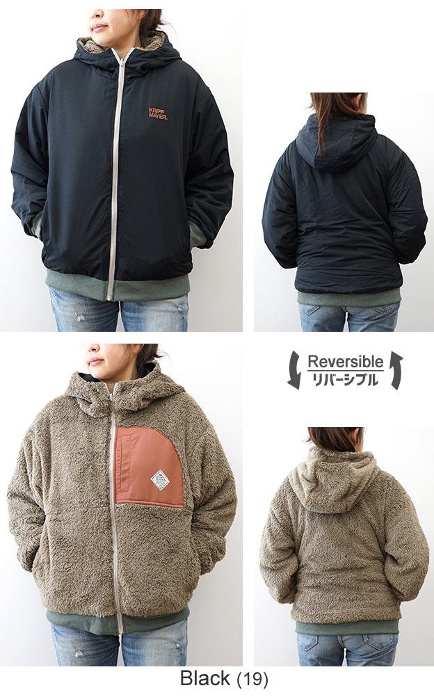 KRIFF MAYER クリフメイヤー ひっくりジャケット レディース フード ボア ナイロン リバーシブル 暖かい 通学 キャンプ アウトドア お揃い 秋 冬 W2514411 | KRIFF MAYER | 11
