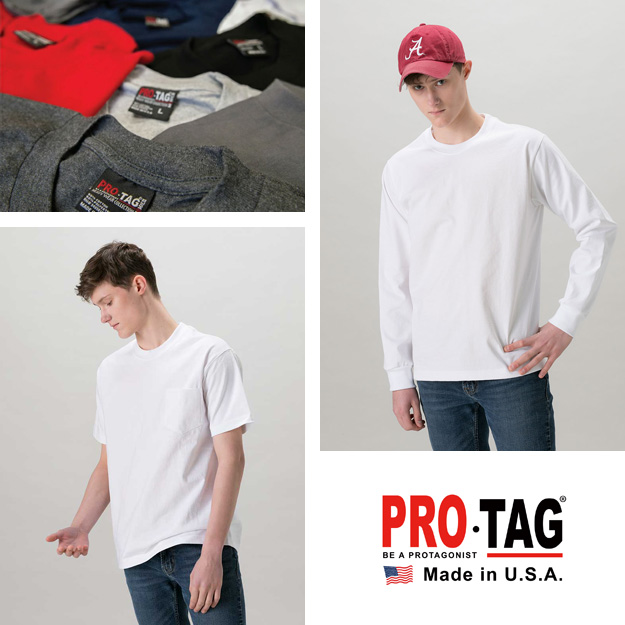 PRO TAG プロタグ Tシャツ ヘビーウェイト 半袖 メンズ Short Sleeve heavy T 9oz アメリカ製 厚手 透けない 無地 シンプル アメカジ 大きい サイズ SSIAL-S001｜robinjeansbug｜12