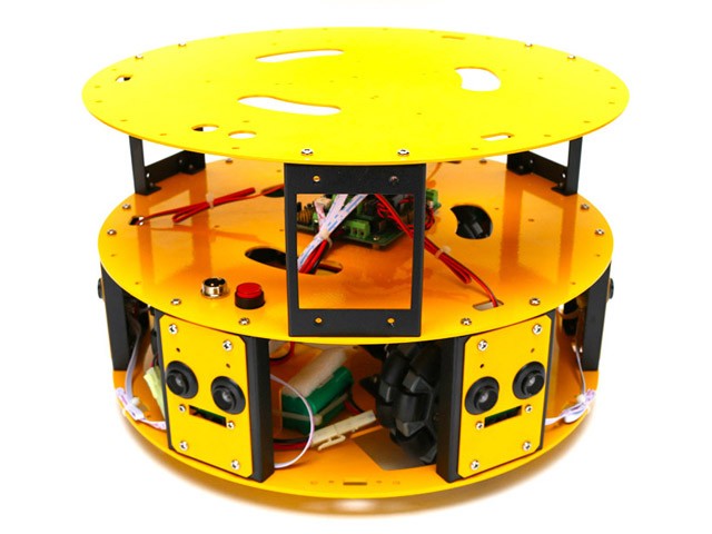 3WDオムニホイールロボット(円形タイプ） (10006) [台車ロボット・研究