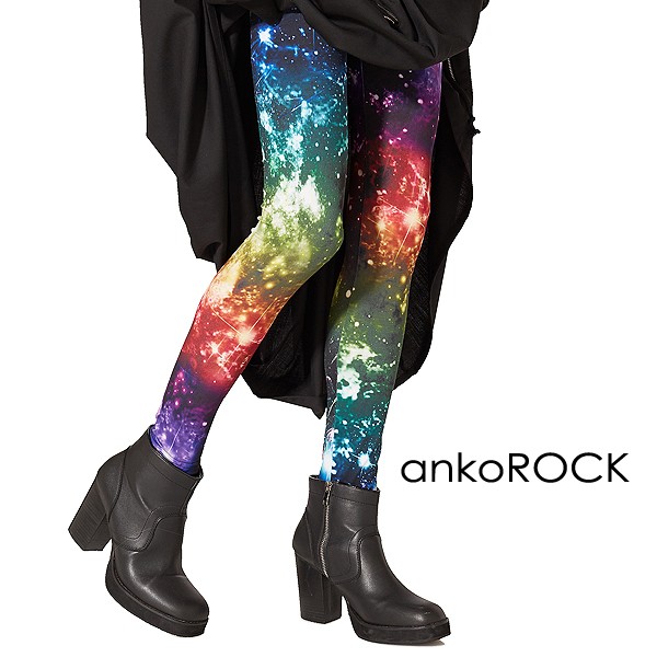 【ankorock】ユニセックス　美品　超パンクバルーン　リブパンツ サイドコード変形ドレープワイドパンツ ankoROCK(アンコロック