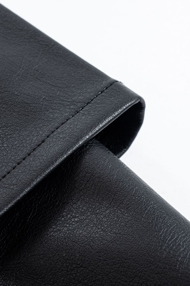 【まとけり】ボリュームネックライダースオーバーコート ブラック ankoROCK アンコロック レディース ライダース オーバーサイズ メンズ