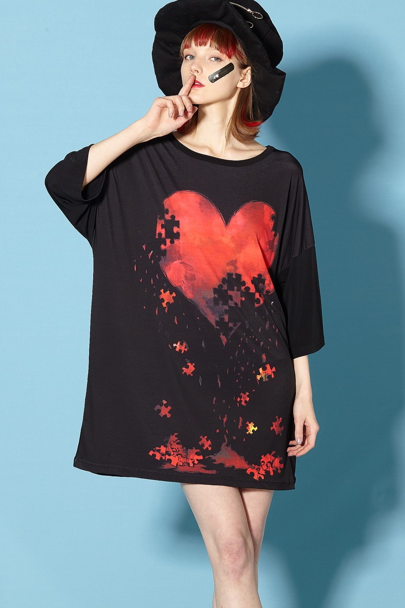 ankorock アンコロック　退廃ハート　パズル　開襟シャツ art5603_1_1.jpg