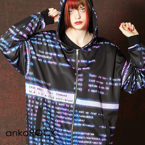 ankoROCK アンコロック パーカー メンズ ジップパーカー レディース ユニセックス 服 ブラ...