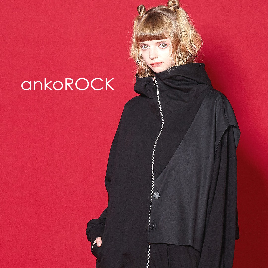 ankoROCK 長袖　デザインジッパー　フリーサイズ 楽天市場】ankoROCK アンコロック ジップアップパーカー