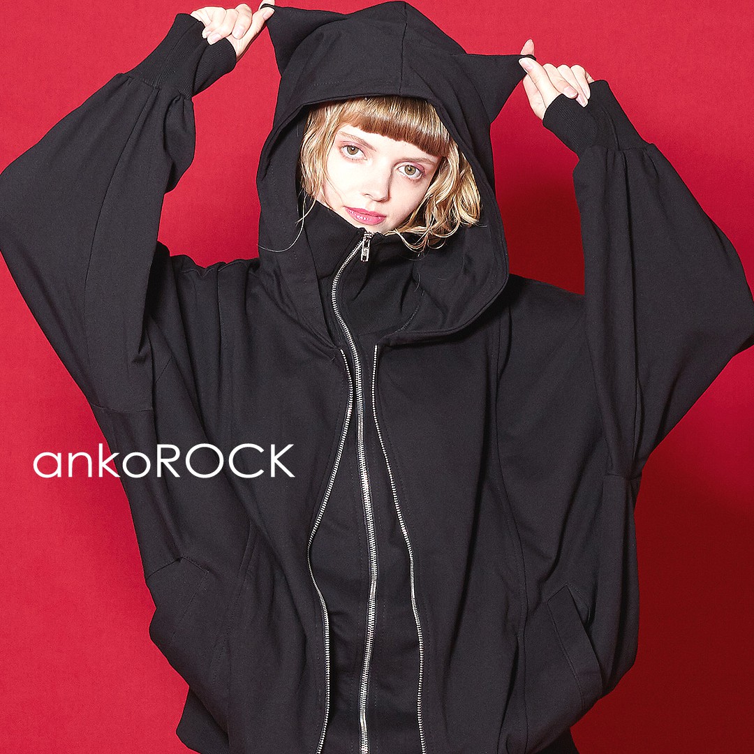 ankoROCK アンコロック メンズ レディース ユニセックス 服 ブランド トップス ロングスリーブ パーカー フーディー 長袖 黒 ブラック :  art8584 : ankoROCK - 通販 - Yahoo!ショッピング