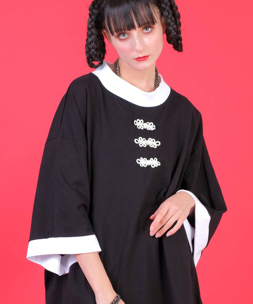 ankoROCK オーバーサイズ Tシャツ 襟 袖ライン 黒 シンプル ankoROCK オーバーサイズ Tシャツ 襟 袖ライン 黒 シンプル｜Yahoo