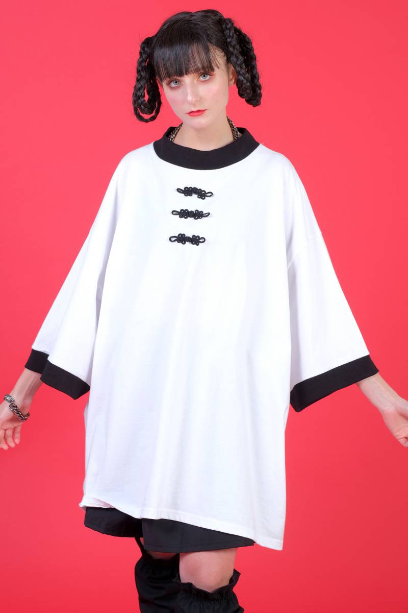 ankoROCK アンコロック レディース リンガーTシャツ オーバーサイズ