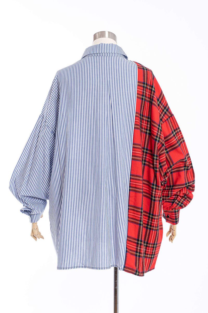 ankoROCK アンコロック ストライプ シャツ レディース オーバーサイズ