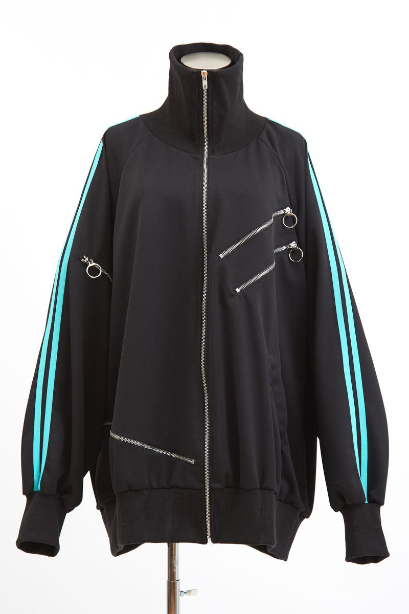【ankorock】スパンキーリングジップ半袖フーディサルエルツナギ ankoROCK（アンコロック）の「スパンキーリングジップ半袖
