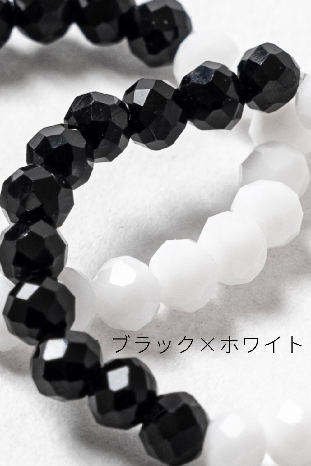 BR557 天然石 ビーズリング メキシコ産 フラワーオブシディアン