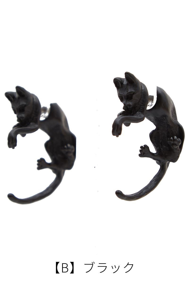 ★リボンと黒シマ猫ちゃんピアス★ ☆リボンと黒シマ猫ちゃんピアス☆