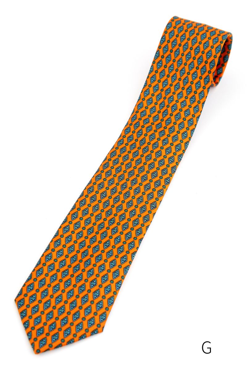 an meets zakka レトロ柄バリエーションサテンワイドネクタイ