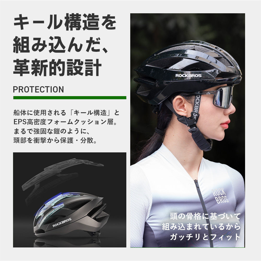 自転車 ヘルメット ロードバイク 衝撃吸収 M...の詳細画像2