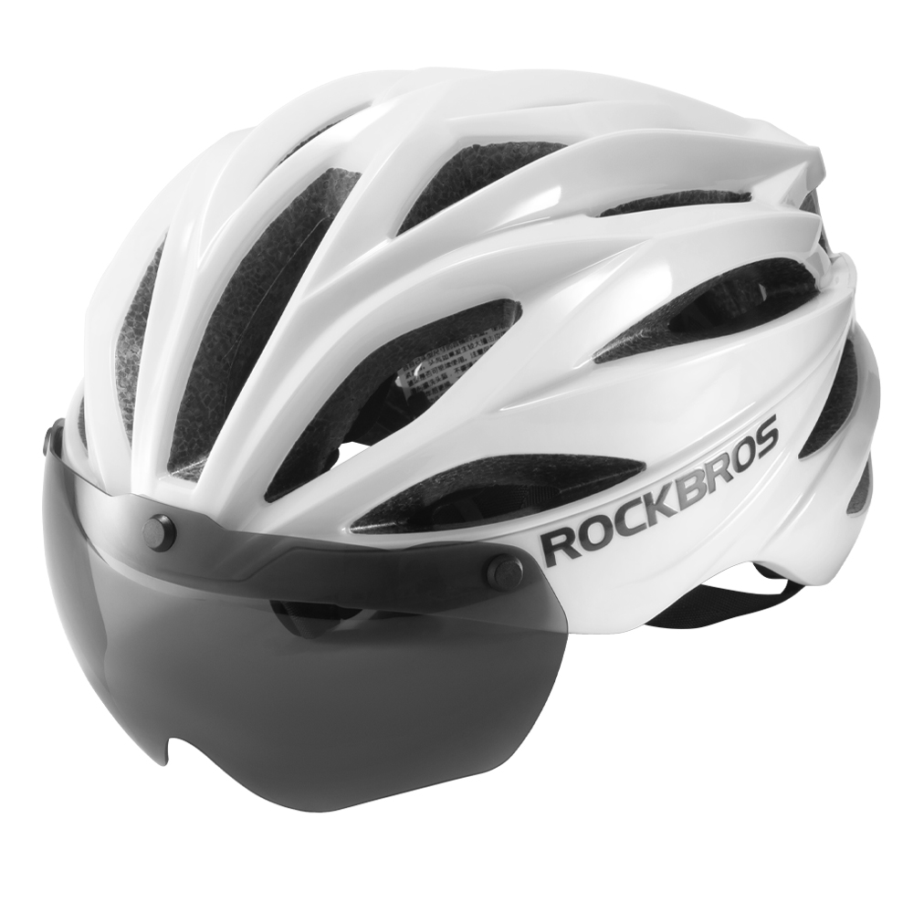 ROCKBROS 自転車 ヘルメット 男性 女性 シールド サングラス 抗菌 消臭