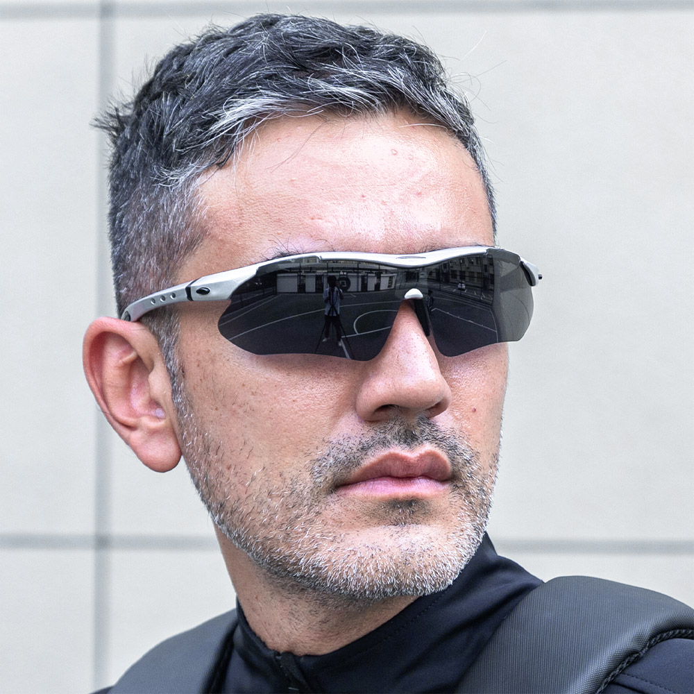 偏光サングラス スポーツサングラス 偏光レンズ スモークレンズ 超軽量