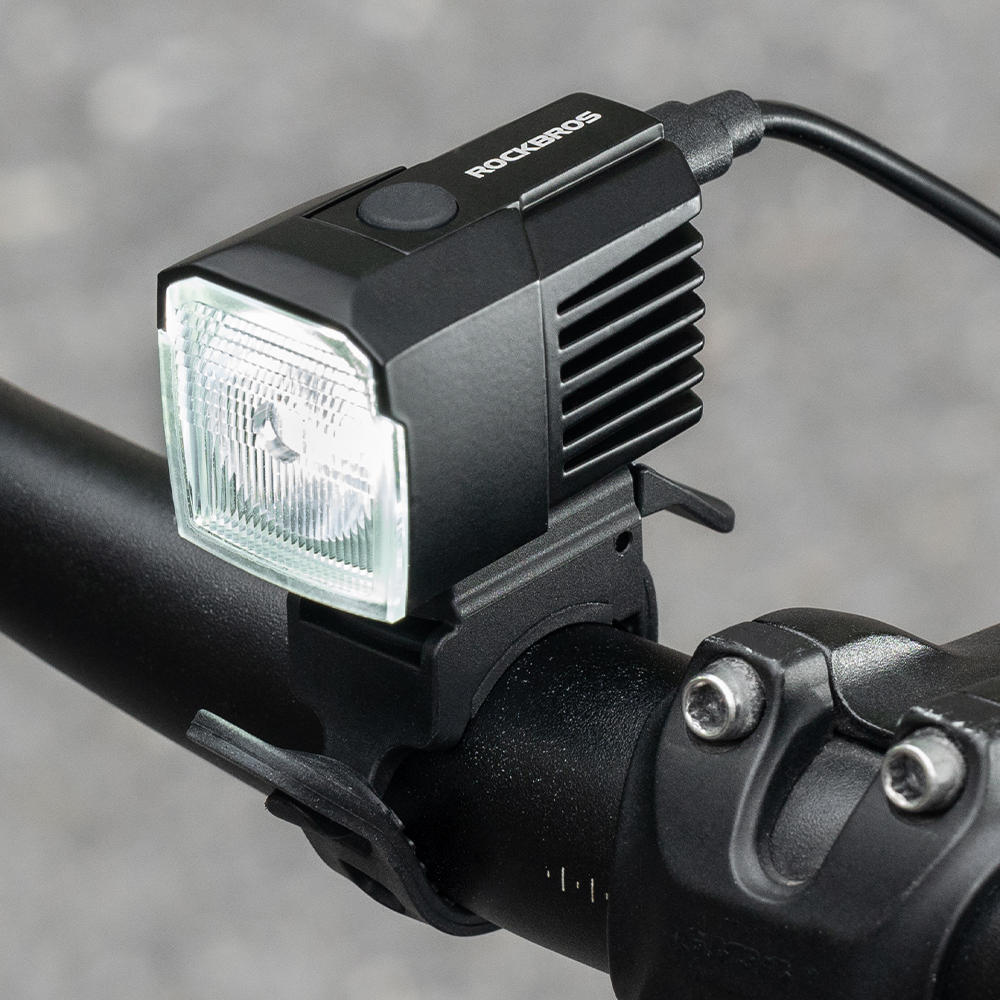 ROCKBROS 自転車 ライト フロント 外部電源 バッテリーなし 1600lm