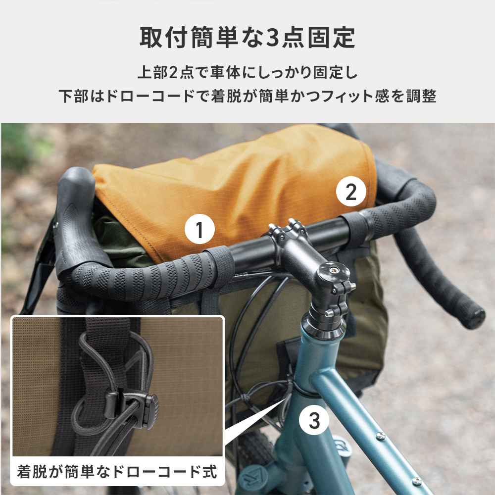 ROCKBROS 自転車 フロントバッグ ハンドルバッグ 大容量 24L 2way