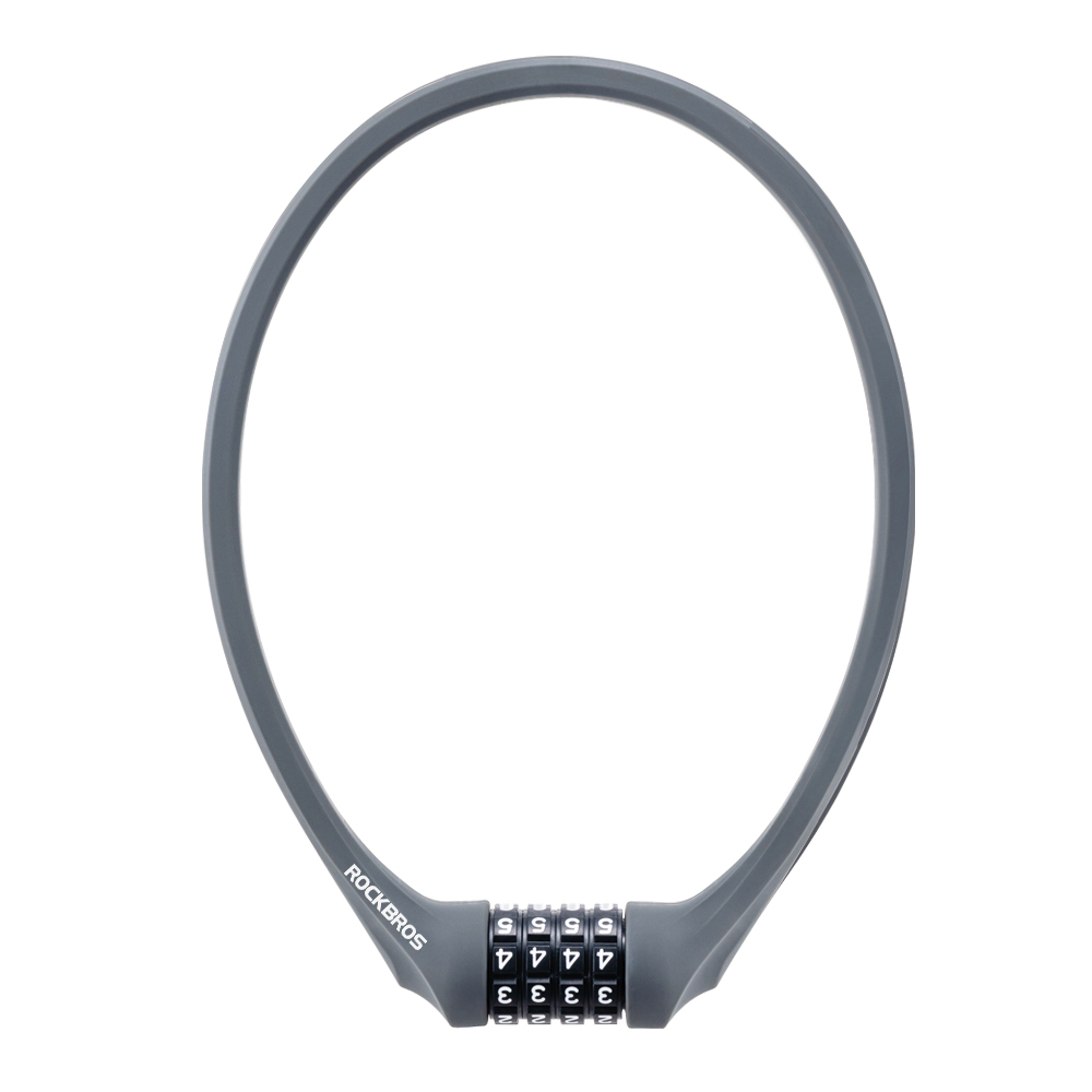 ROCKBROS 自転車 バイク 鍵 ワイヤーロック ダイヤル式 4桁 64.5cm