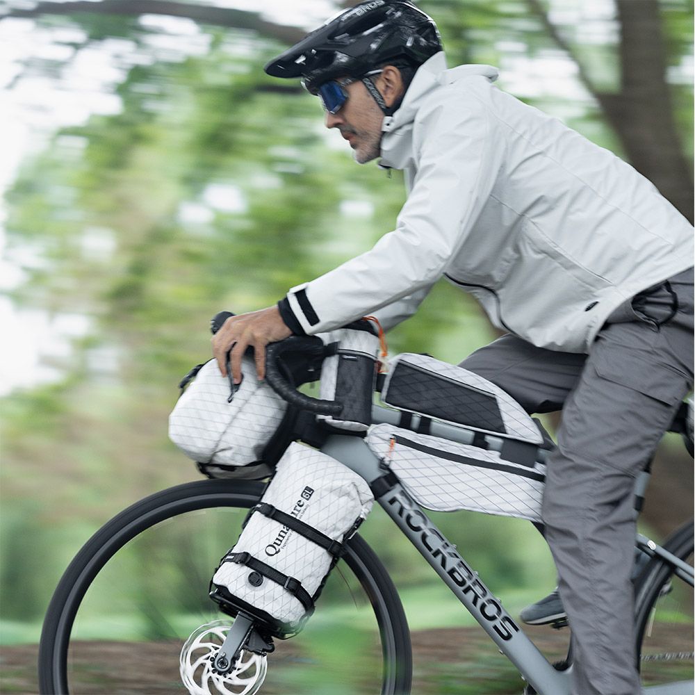新品 ROCKBROS フレームバッグ 自転車 防水 ホワイト 多機能収納バッグ ROCKBROS フレームバッグ 自転車 ロードバイク MTB グラベル Eバイク 5