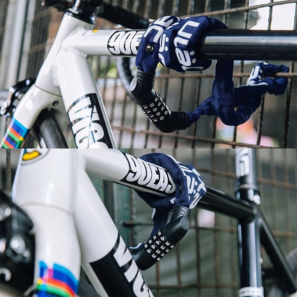 自転車 鍵 チェーン ダイヤル式 4桁 長い 100cm 5mm 頑丈 盗難防止 おしゃれ ULAC ロックブロス | ROCKBROS | 22