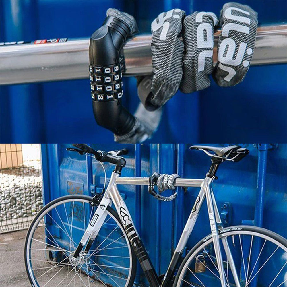 自転車 鍵 チェーン ダイヤル式 4桁 長い 100cm 5mm 頑丈 盗難防止 おしゃれ ULAC ロックブロス | ROCKBROS | 23