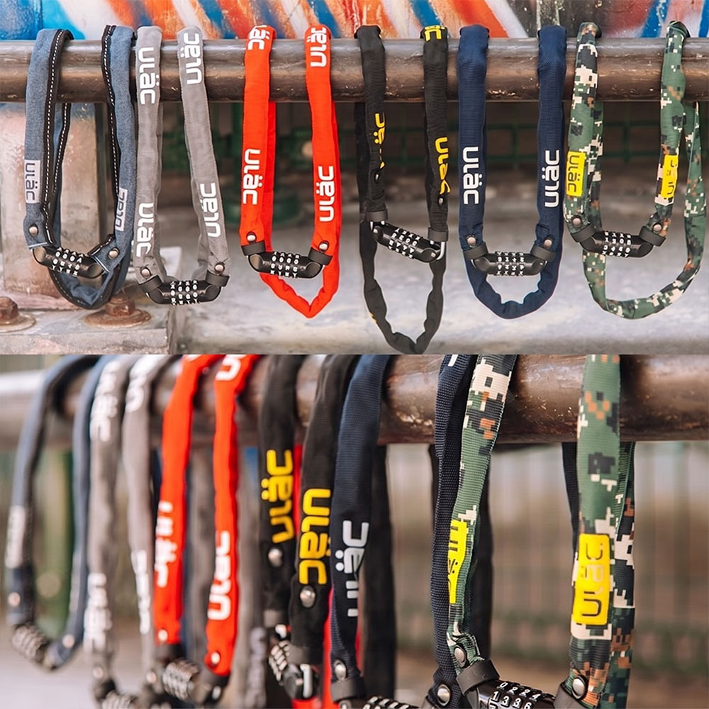 ROCKBROS 自転車 鍵 チェーン ダイヤル式 4桁 長い 120cm 4mm 頑丈