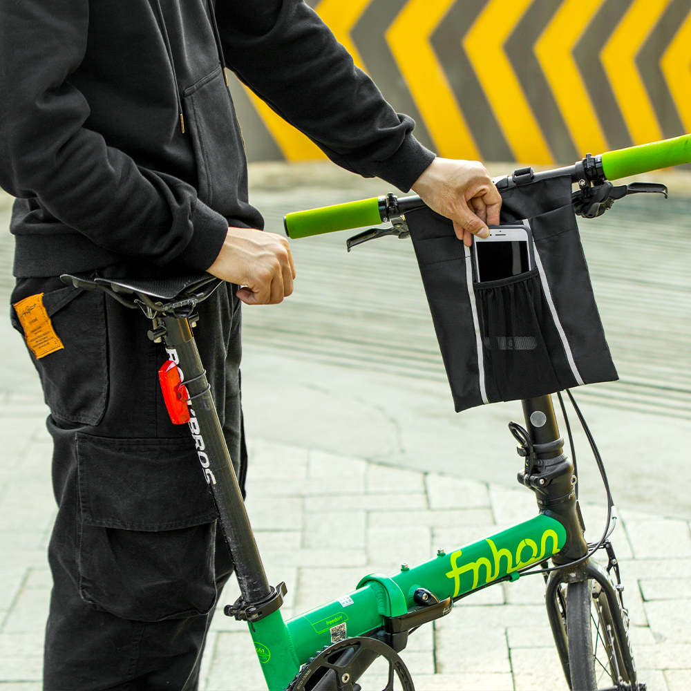 自転車 バッグ ハンドル フロント 薄型 傘 ペットボトル スマホ収納 省 