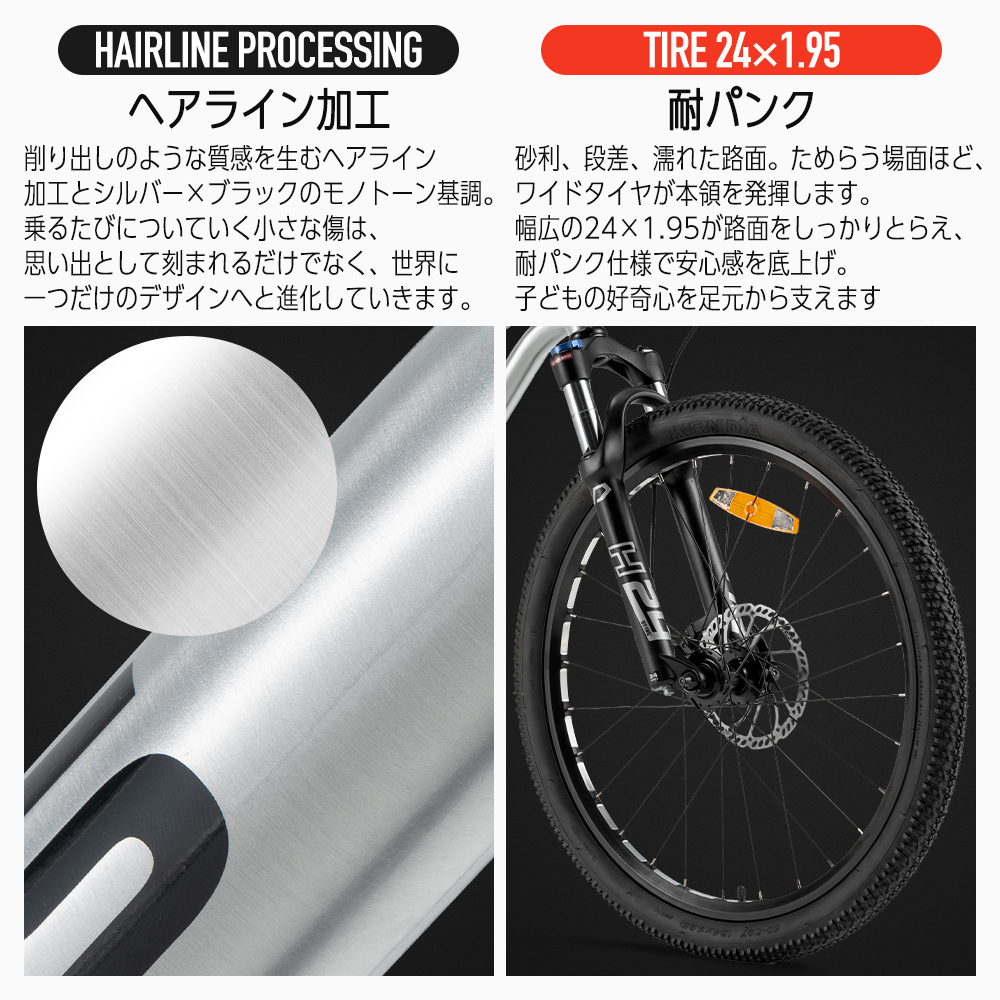 ROCKBROS 子供用自転車 24インチ ダーウィン 小学生 中学生 男の子