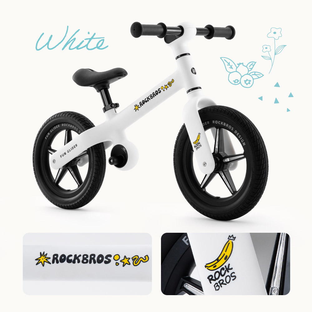 ROCKBROS キッズ バランスバイク 12インチ 子供 自転車 ノーパンク
