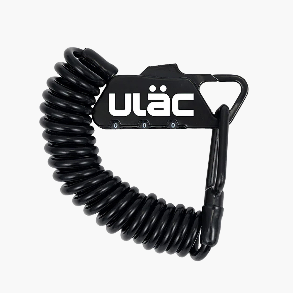 ULAC 自転車 鍵 ワイヤー ケーブル ロック ダイヤル式 3桁 カラビナ