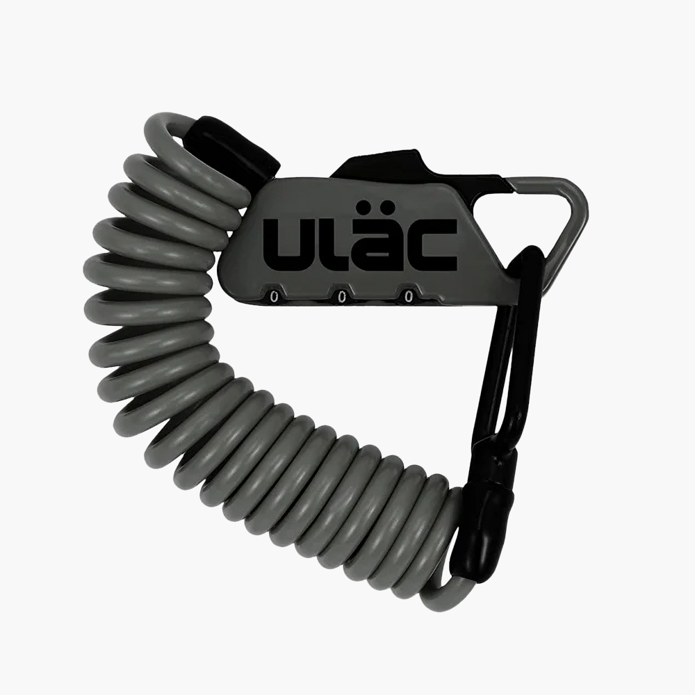 ULAC 自転車 鍵 ワイヤー ケーブル ロック ダイヤル式 3桁 カラビナ