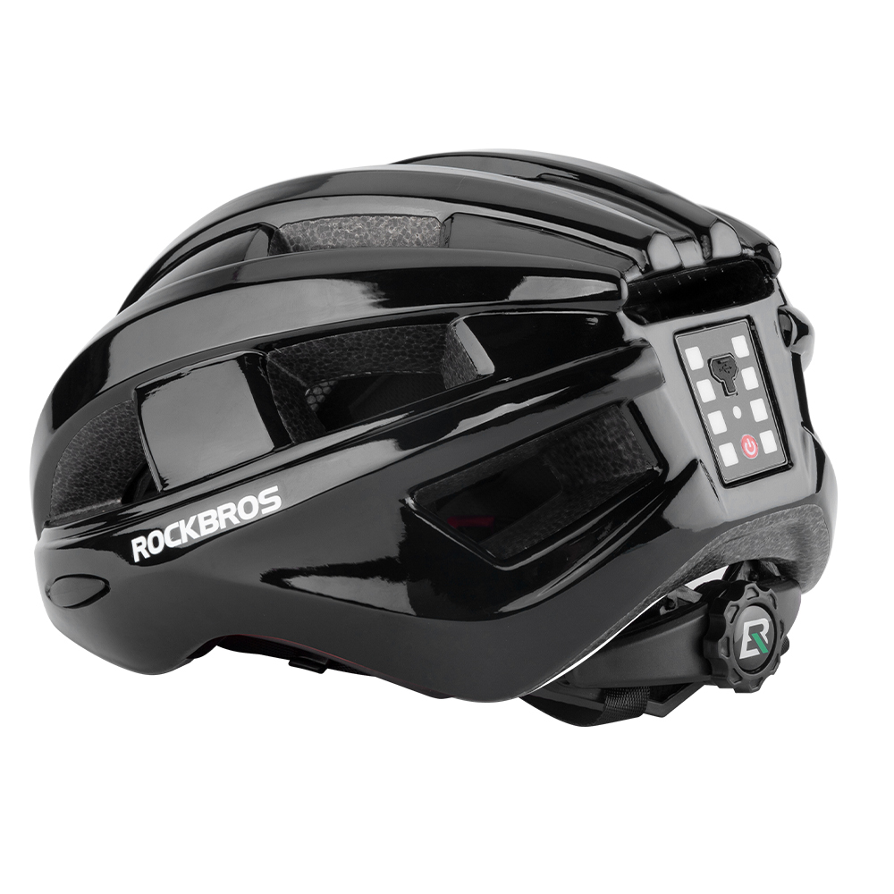 ROCKBROSヘルメット 自転車 テールライト付き サイズ調整可能 55-60cm 