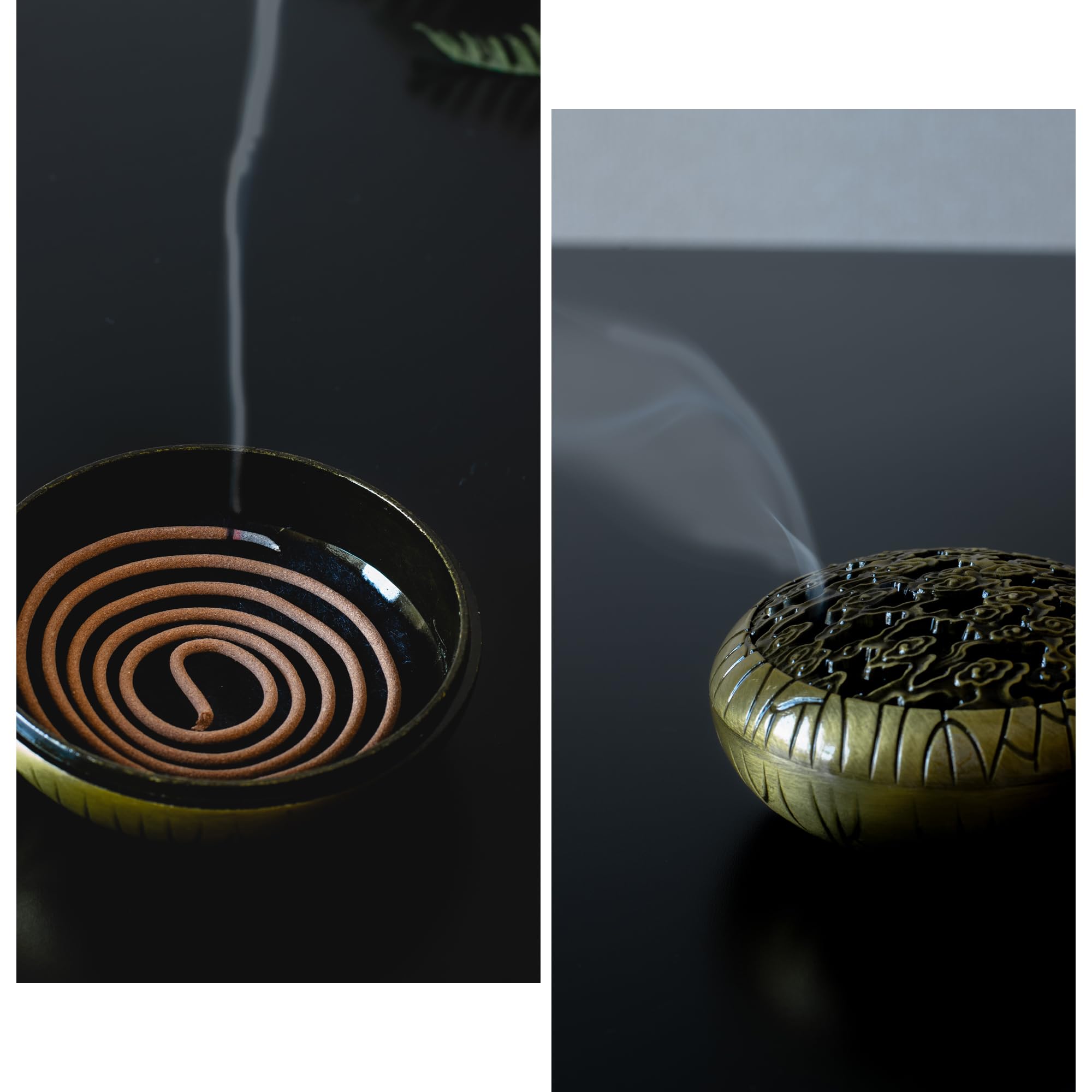 香炉 お香立て コイル コーン 風が吹いても灰が飛び散らない 不燃布付