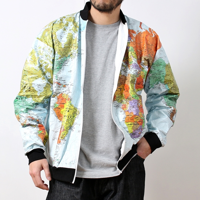 HOUSTON（ヒューストン） ペーパージャケット 地図柄 TYVEK PAPER