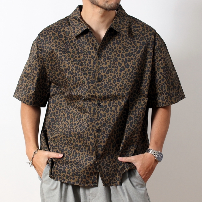y2k レオパード 豹柄 半袖 ポロシャツ アニマル Tシャツ グランジ JELADO ジェラード SG02101 West Coast Shirt ウエストコート