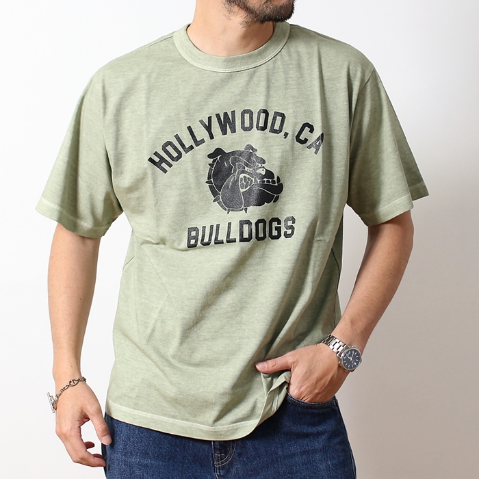 BARNS OUTFITTERS バーンズ アウトフィッターズ プリントTシャツ メンズ ブランド 2025年 春夏 Tシャツ 半袖 日本製 ピグメント染め ブルドックス (27-br25285) | BARNS OUTFITTERS | 03