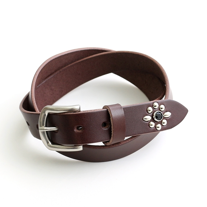 【美品‼️】BARNS 栃木レザースタッズベルト BARNS OUTFITTERS バーンズ ファッション ベルト 栃木レザー