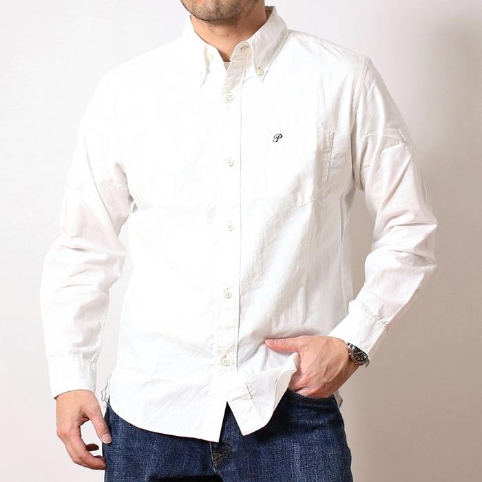 フェローズ PHERROW'S シャツ ボタンダウンシャツ シャンブレーシャツ BDシャツ 24S-PBD2 長袖 ロゴ刺繍 シャンブレー生地 空環 日本製 メンズ (32-24spbd2)｜rockingchair2822｜03
