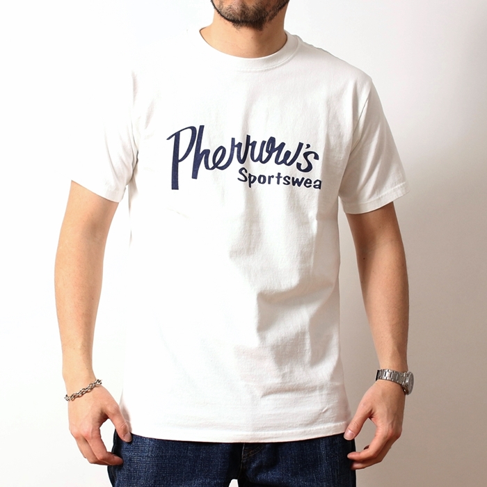 Pherrow&apos;s フェローズ Tシャツ 24S-PT1 半袖 プリント 厚手 定番 ベーシック ブ...