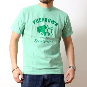 Pherrow&apos;s フェローズ Tシャツ 24S-PT2 半袖 プリント 厚手 定番 バッファロー ...