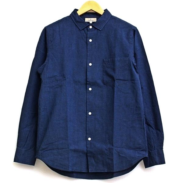 ジャパンブルージーンズ JAPAN BLUE JEANS ボーノシャツ Bouno Shirt インディゴシャンブレーシャツ 日本製 小襟 コートジボワール綿 セルビッジ (62