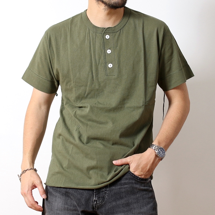 Healthknit ヘルスニット Tシャツ ヘンリーネック 半袖