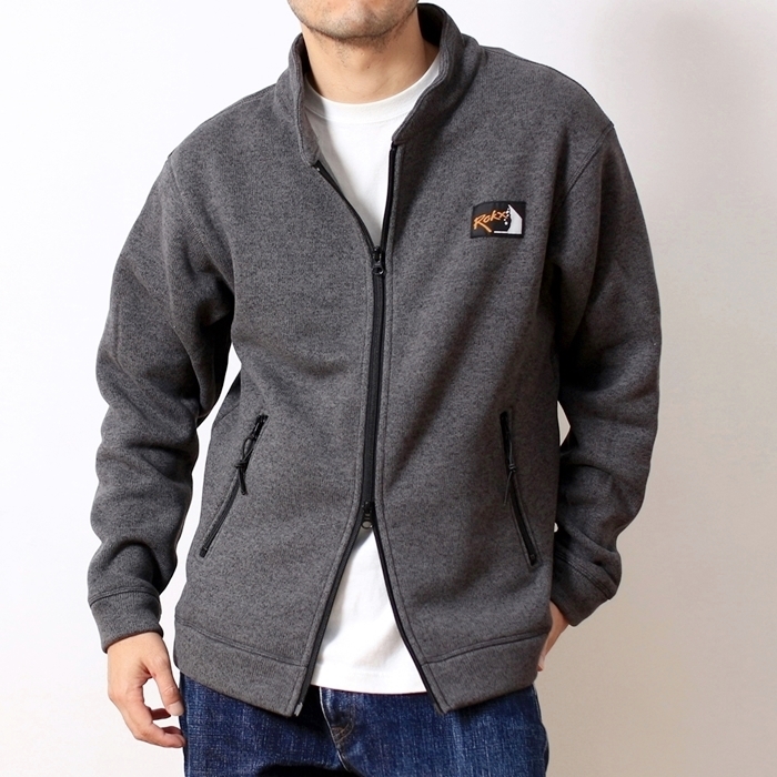 フリースジャケット Rokx ロックス THE GOOSE CARDIGAN グース カーディガン メンズ ユニセックス ブランド ポーラテック サーマルプロ 裏起毛 (66-rxmf234013)