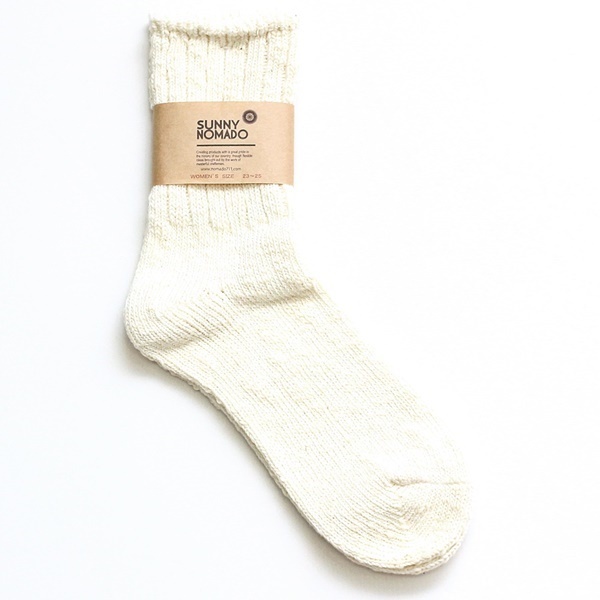 サニーノマド SUNNY NOMAD ナチュラルヘンプソックス Natural Hemp Socks 麻靴下 日本製 クルーソックス ふくらはぎ丈 ブランド (66-tmso001)｜rockingchair2822｜07