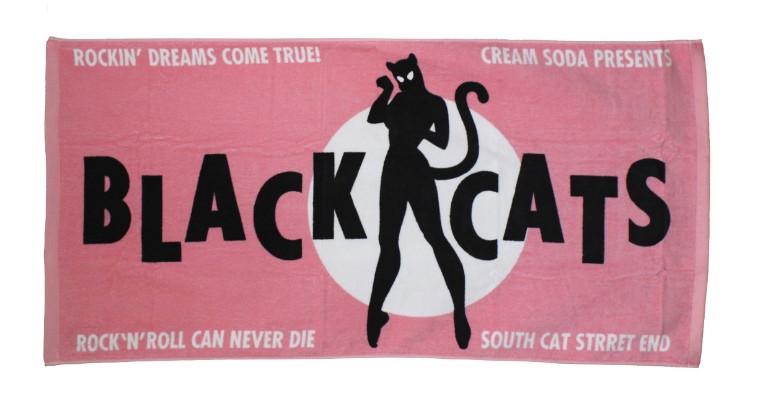 クリームソーダ（CREAM SODA） CS BLACK CATSバスタオル : ROCKIN WEB