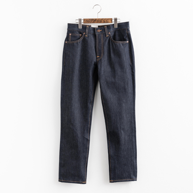 Nudie Jeans ヌーディージーンズ Gritty Jackson Dry Classic Navy 113559 デニムパンツ メンズ  ジーパン ストレート ドライ リジッド 綿 無償リペア