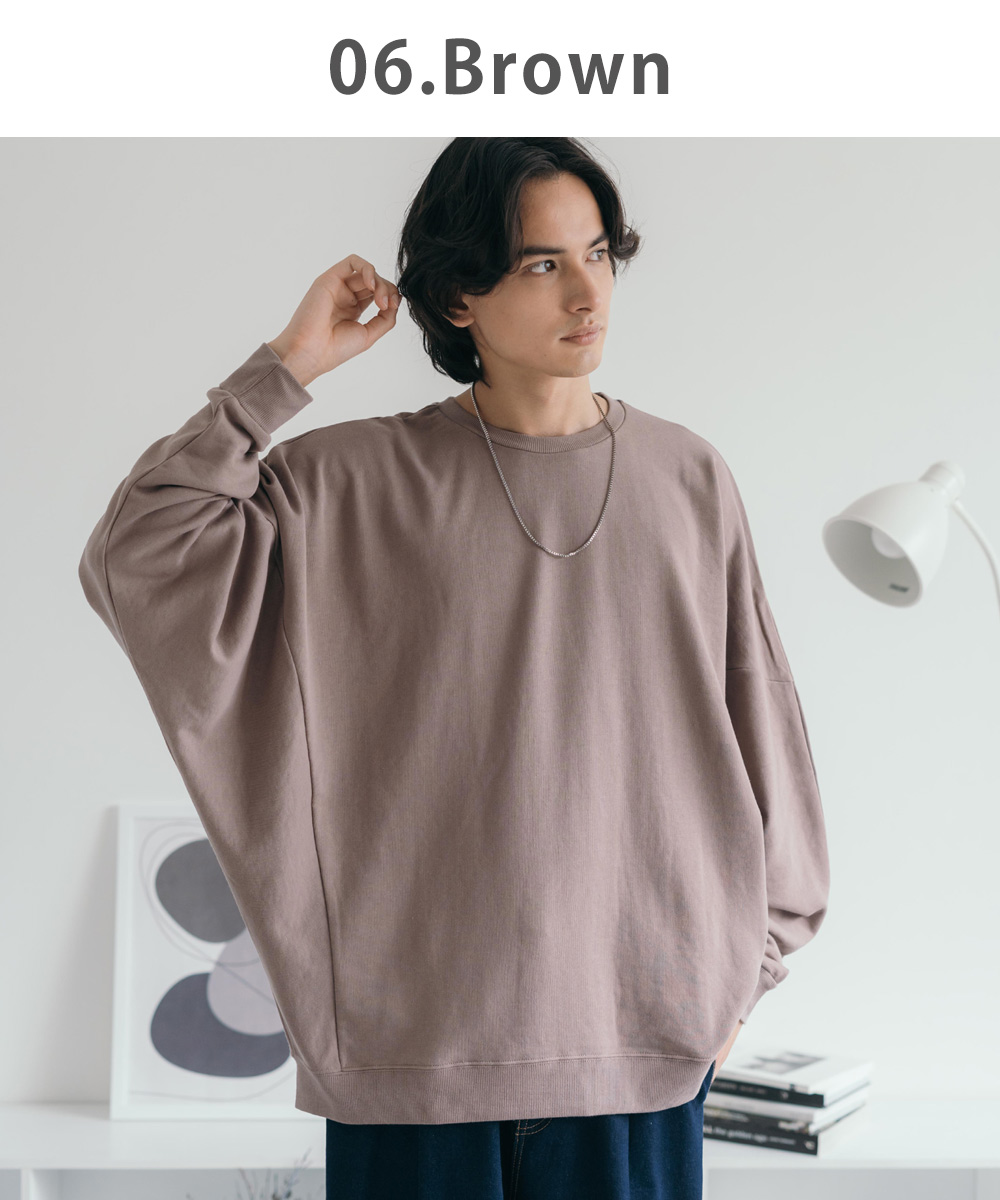 熱販売 トレーナー スウェット メンズ レディース ドルマン 裏パイル トップス