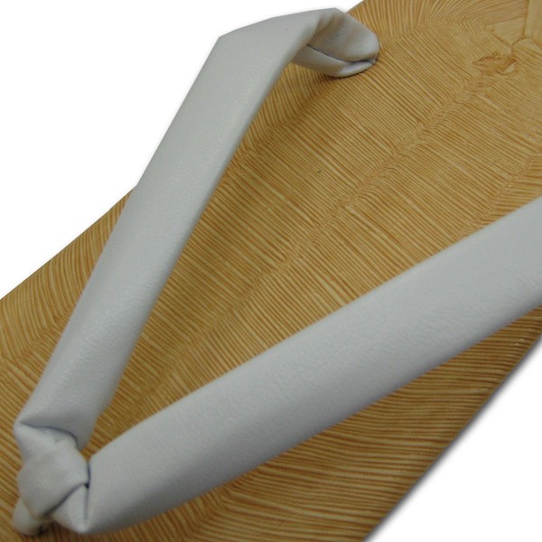 【お祭り用品】ライト底雪駄[白]M・L(大人用)