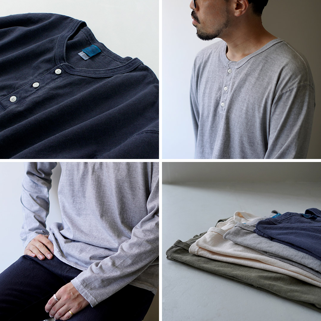 Good On（グッドオン）Long Sleeve Heavy Henley Neck Tee