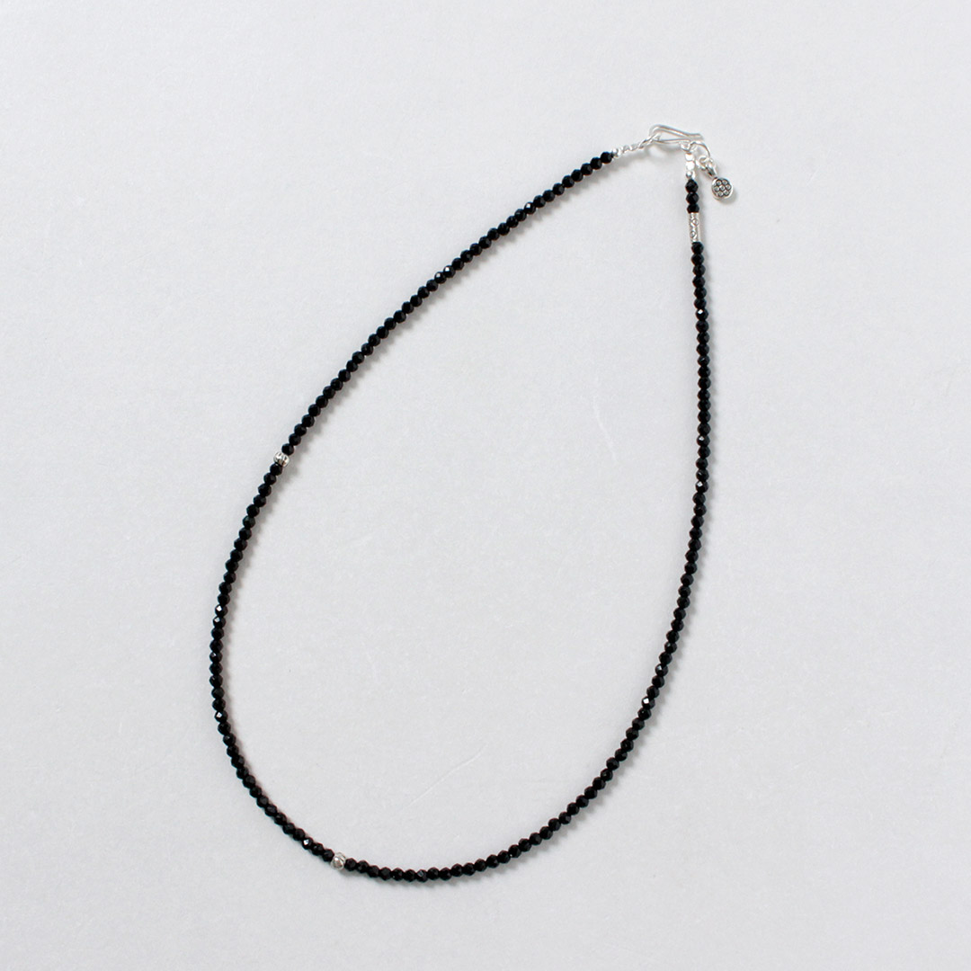phaduA（パ・ドゥア） オニキス 3mm カットビーズ ネックレス / アンクレット レディース メンズ 3mmカットの画像